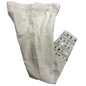 Michael Kors White Skinny Jeans with Silver Studs Women's Size 10